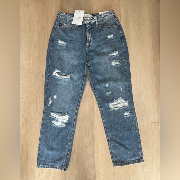 NEW KanCan Distressed Boyfriend Jeans+Perfect Fit+S 24, 27 Relaxed+High Waist - Picture 3 of 9